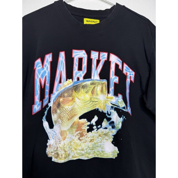 MARKET BASS ARC Men's Graphic T-Shirt Black - Size Large - Picture 8 of 14